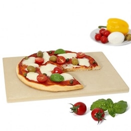 Amazy Pizzastein – Verleiht Ihrer Pizza den original italienischen Geschmack knusprig-zarter Steinofenpizza (38 x 30 x 1,5 cm) - 1