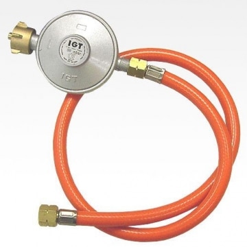 Gas Niederdruck-Regler 50mbar Gasschlauch Adapter Druckminderer Gasanschluss