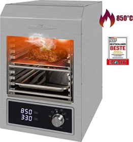 ProfiCook PC-EBG 1201 Elektrischer Indoor Beef-Grill mit 850°C, Keramik-Infrarot Hochleistungsbrenner mit 1600W für perfekte Steak-Ergebnisse, Grillen ohne Gas & Kohle, Indoor- & Outdoor-Nutzung - 1